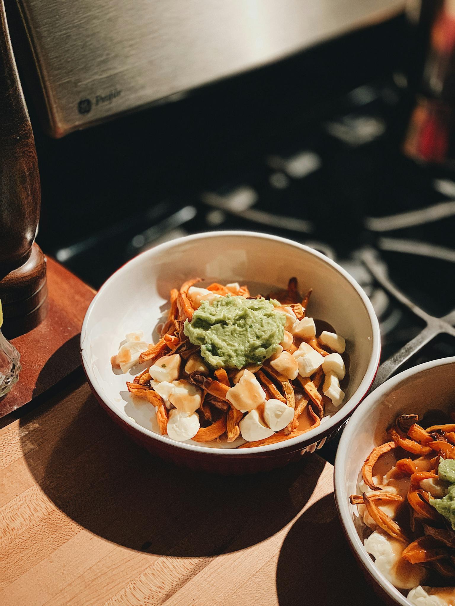 A White Ceramic Bowl With Food